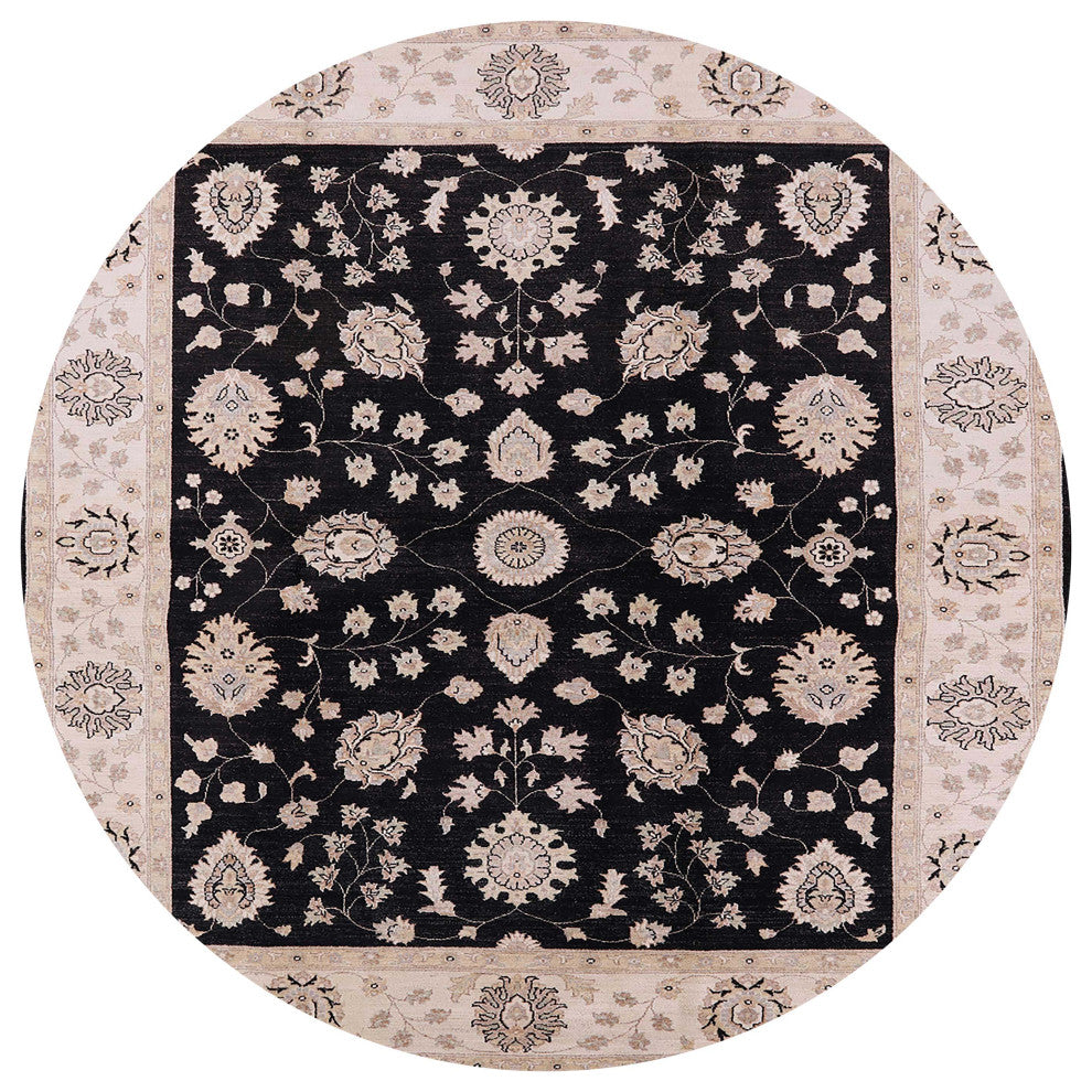 Ahgly Company Indoor Round Mid-Century Modern Area Rugs, 7' Round