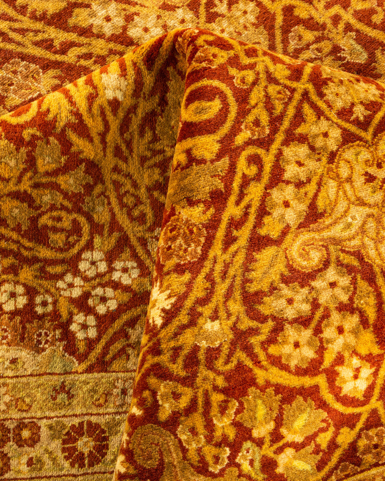 Mogul, One-of-a-Kind Hand-Knotted Area Rug Orange, 8'0"x15'10"