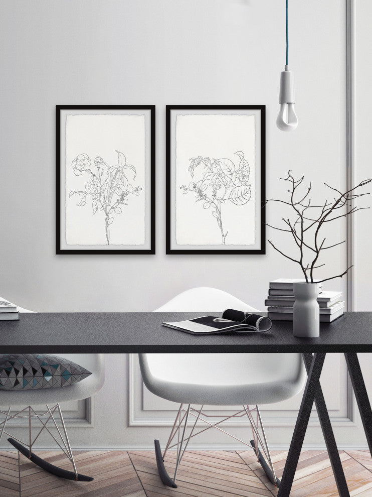 Radiant Flowers Diptych, Set of 2, 16x24 Panels