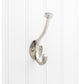 5-1/2" Double zinc wall mount hook. Finish: SN.