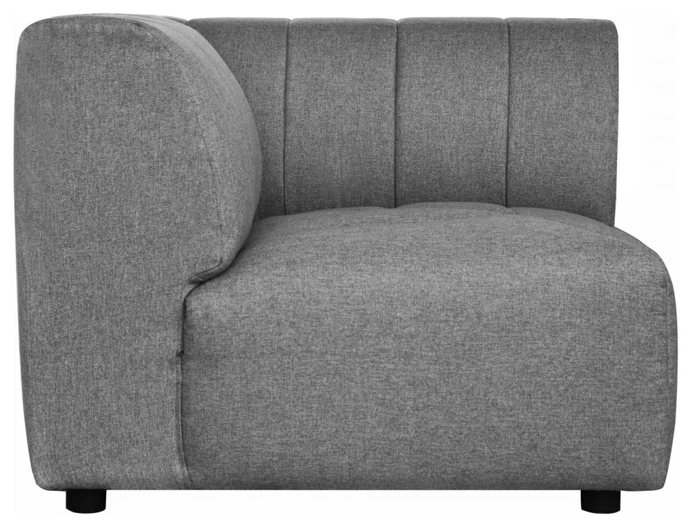 First of A Kind Lyric Corner Chair Gray