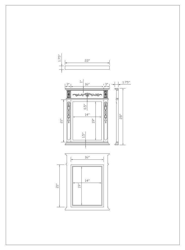 Verona 24" Bathroom Vanity Set With Countertop And Mirror