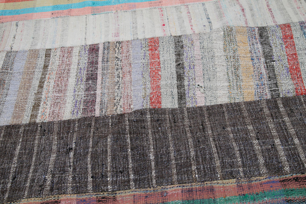 Rug N Carpet - Handmade Oriental 6' 8'' x 9' 11'' Vintage Patchwork Kilim Rug