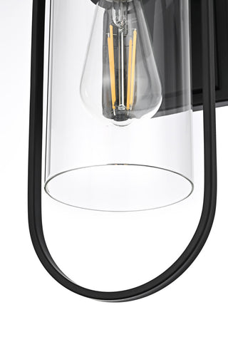 Home Living 6" Outdoor Wall Sconce, Black