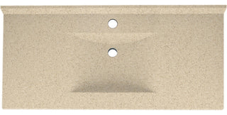 Swan Contour Solid Surface Bathroom Vanity Top, Bermuda Sand