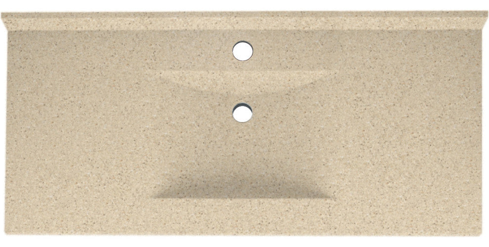 Swan Contour Solid Surface Bathroom Vanity Top, Bermuda Sand