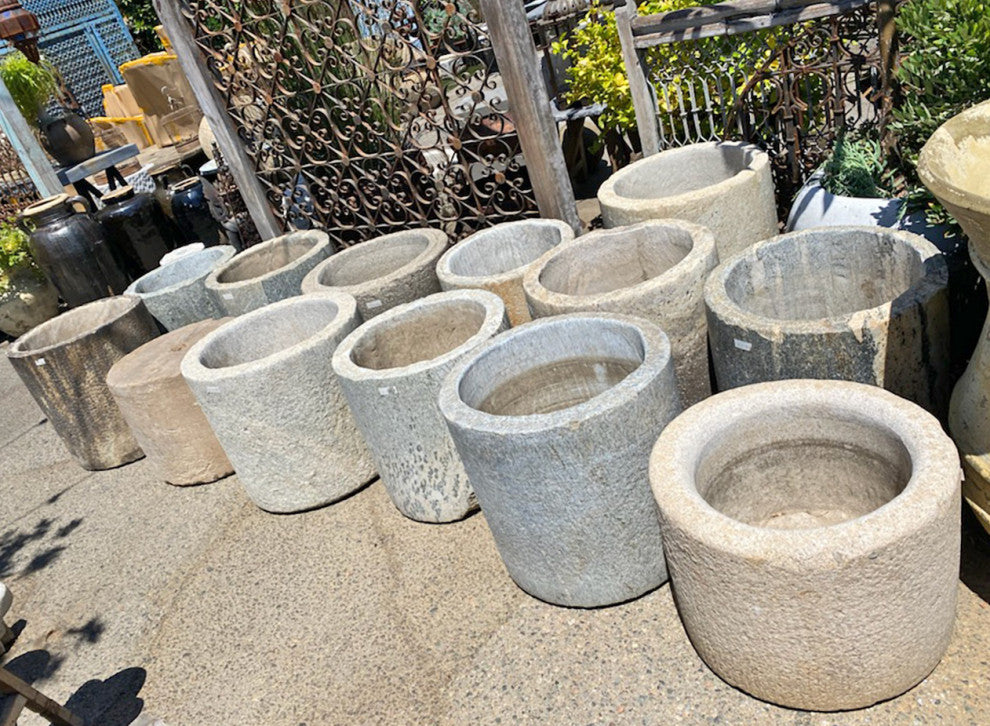 Consigned Chinese Granite Planter Pot