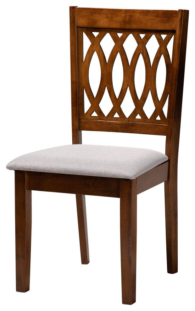 Denia Dining Collection, Gray/Walnut Brown, 5-Piece Dining Set