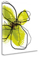 "Green Petals" By Jan Weiss, Giclee Print on Gallery Wrap Canvas, Ready to Hang