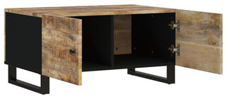vidaXL Coffee Table Storage Side Table Solid Wood Mango and Engineered Wood