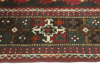 Vintage Distressed Bethzy Charcoal/Red Runner, 4'2x9'6