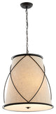 Milo 19" 3-Light Rustic Farmhouse Iron LED Pendant, Oil Rubbed Bronze