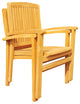 11-Piece Outdoor Teak Dining Set: 117" Rectangle Table, 10 Wave Stacking Chairs