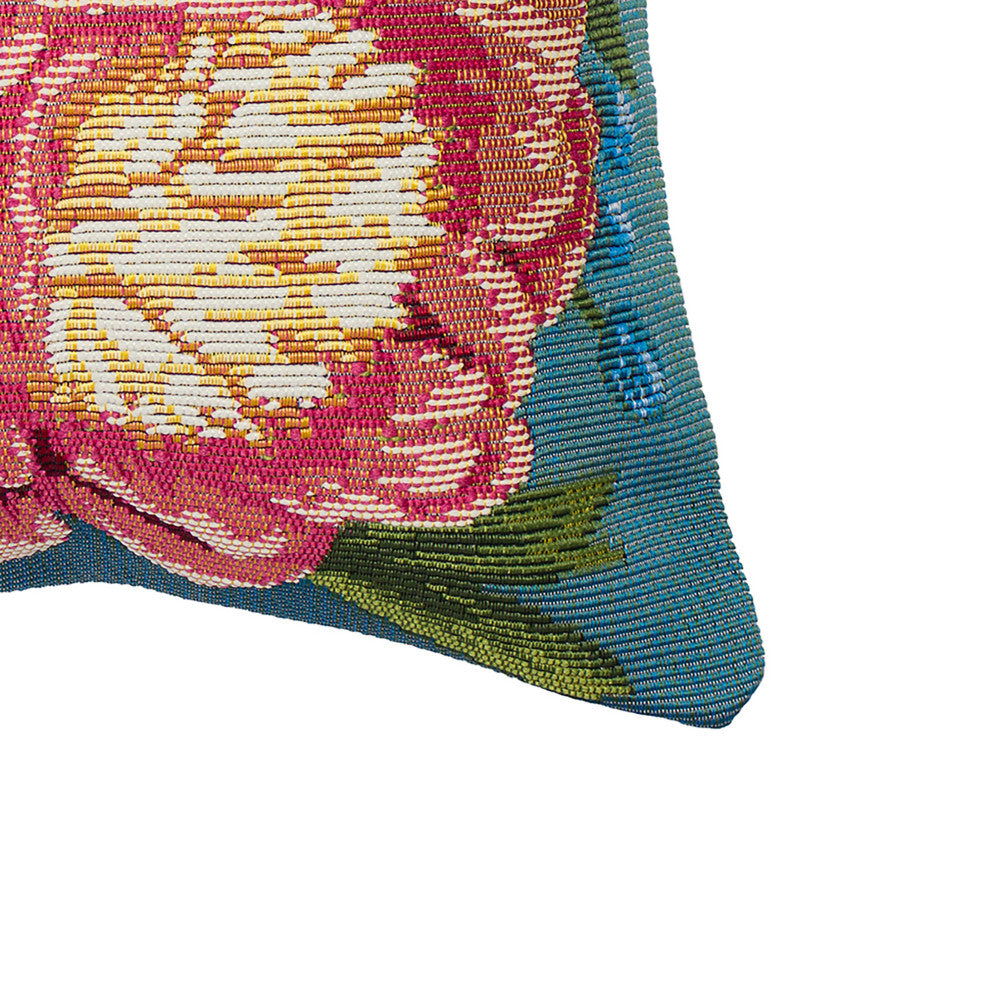 Marina Secret Garden Indoor/Outdoor Pillow Aqua 12"x18"