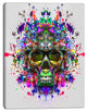 Skull with Glasses and Paint Splashes, Abstract Wall Art Canvas, 30"x40"