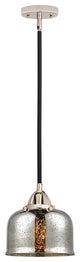 Large Bell Mini Pendant, Black Polished Nickel, Silver Plated Mercury