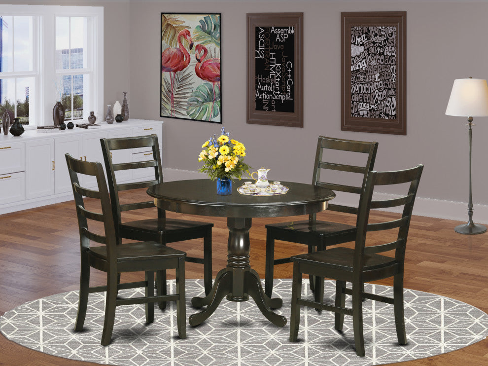 5 Pc Small Kitchen Table Set -Kitchen Table And 4 Dinette Chairs