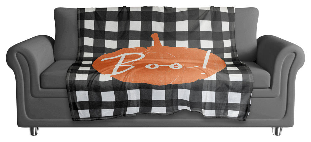Boo Buffalo Check Fleece Blanket