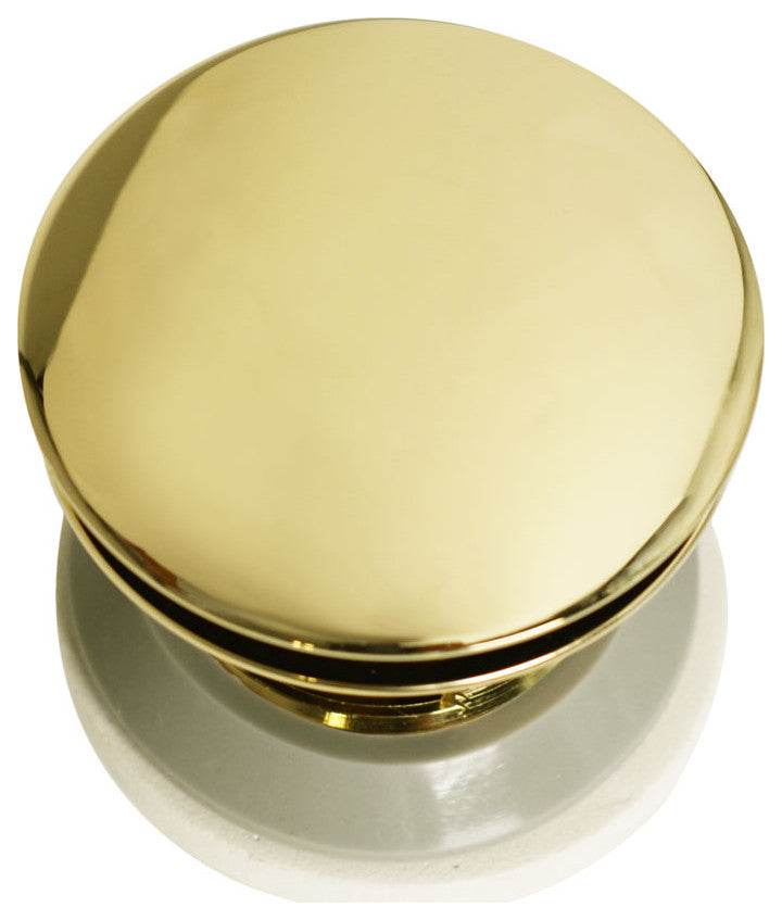Tip Toe Integrated Overflow Bath Drain In Polished Brass, Polished Brass