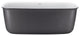 Mokleba 62"Freestanding Contemporary Bathtub with Drain and Overflow, Grey