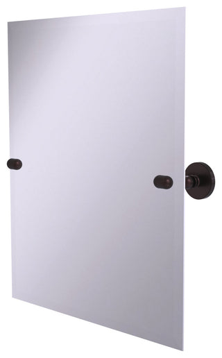 Frameless Rectangular Beveled Edge Tilt Mirror, Antique Bronze