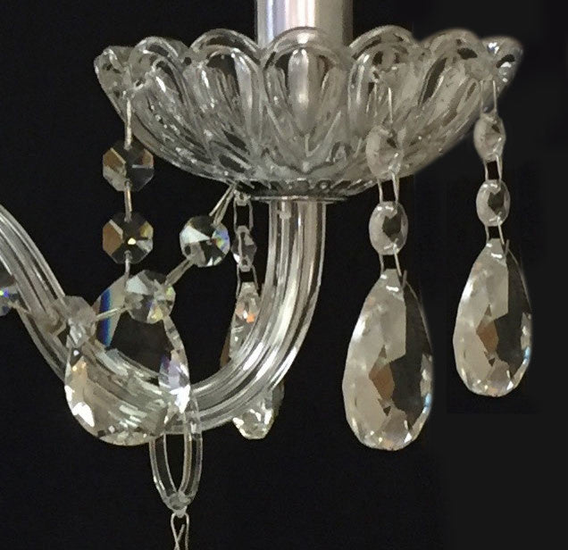 Royal Designs Classic Vintage Style Crystal Candle Chandelier Ceiling Fixture, 4