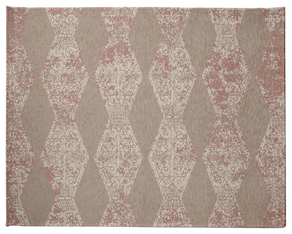 Pyramid Stripe Chenille Rug, Tan, 8'x10'