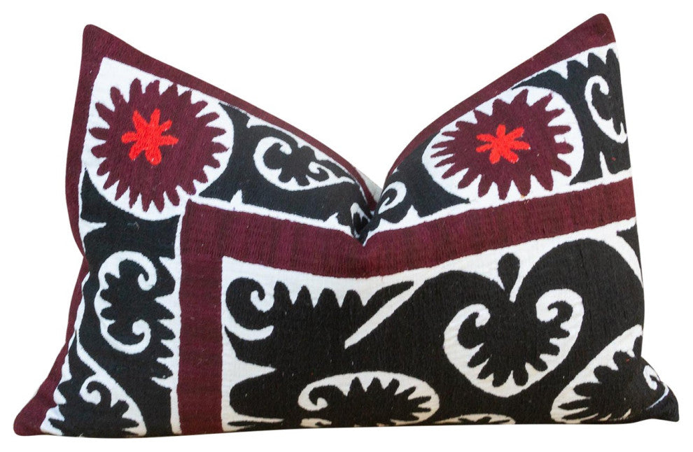 Rozi Bukhara Suzani Lumbar Pillow