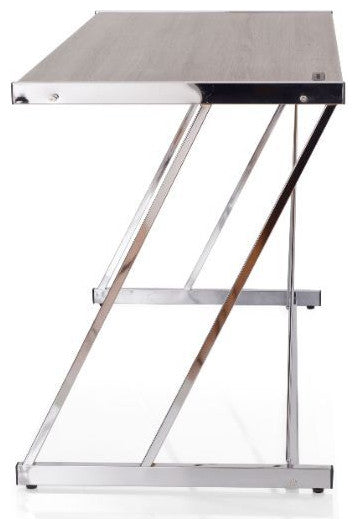 Cool Oak and Chrome USB Desk
