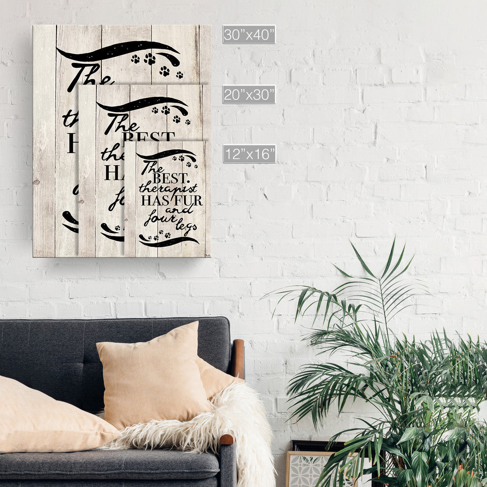Ready2HangArt ''Four Legs'' Wrapped Canvas Animal Wall Art, 16"x12"