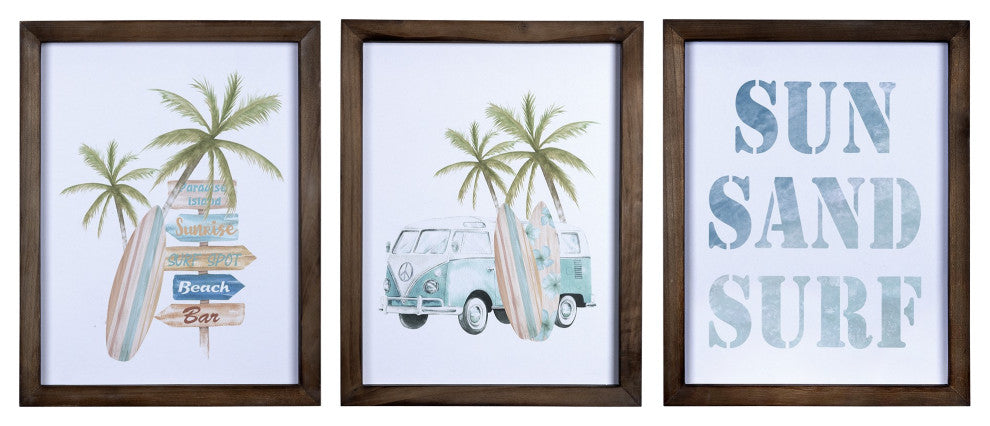 Set of Three Beach Themed Wall Art