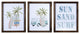 Set of Three Beach Themed Wall Art
