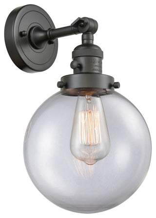 Beacon 1-Light Sconce, Oil Rubbed Bronze, Glass: Clear