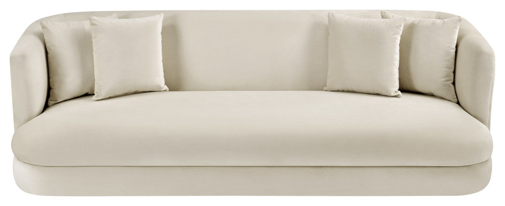 Alder Upholstered Chair, Cream, Velvet, Sofa