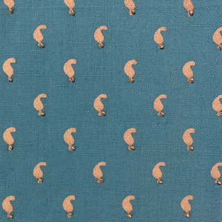 Plutus Blue Beaded Motif Luxury Throw Pillow, 22"x22"