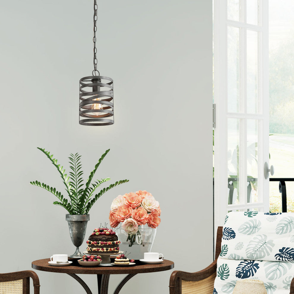 LALUZ 1-Light Pendant Lighting Iron Ceiling Hanging Lights