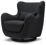 Solstice Swivel Glider, Black Boucle