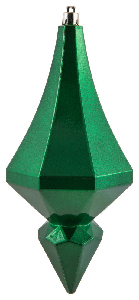 Vickerman Mc191004D 8" Green Candy Finish Diamond Finial Ornament, Pack of 2
