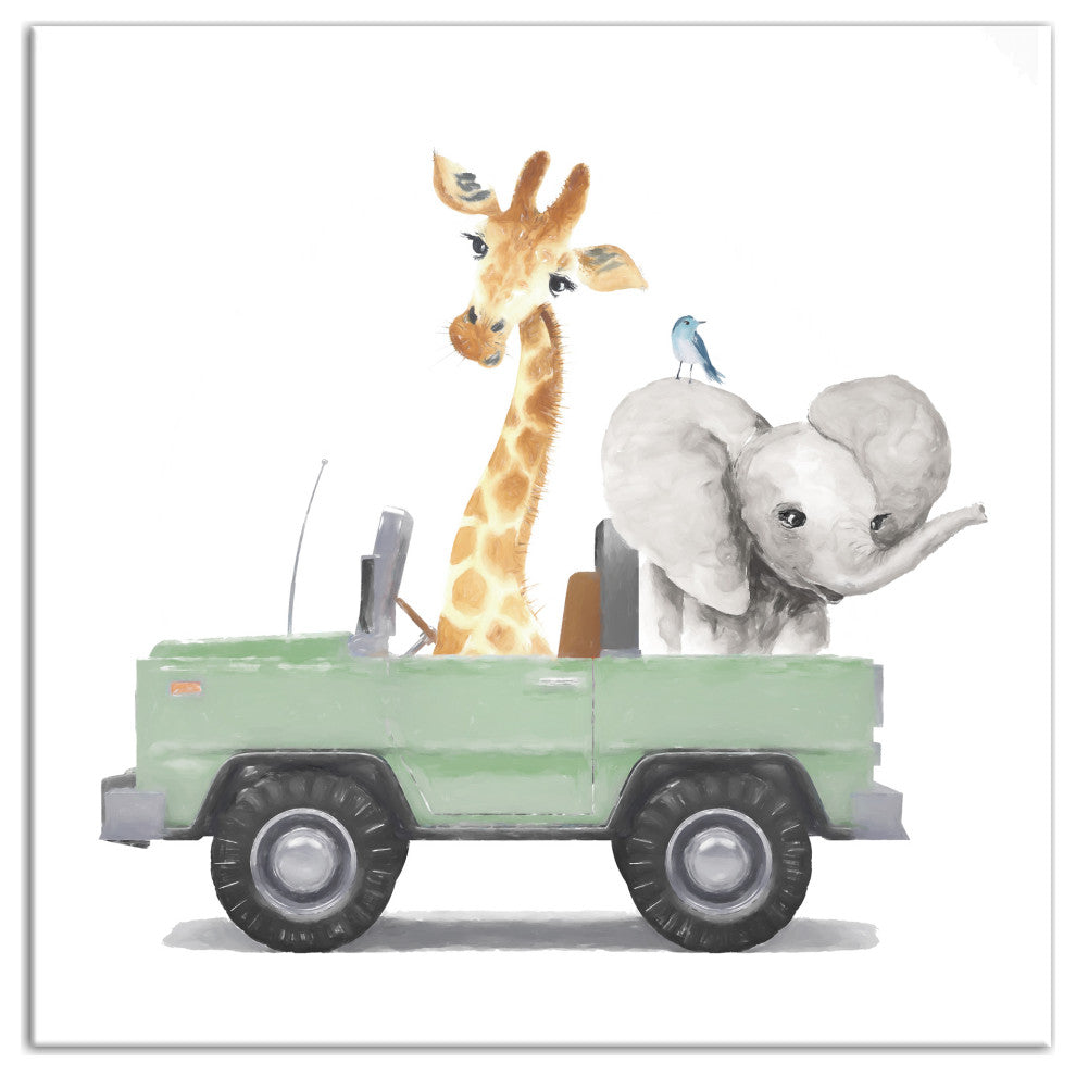 Cruisin Animals 20"x20" Canvas Wall Art