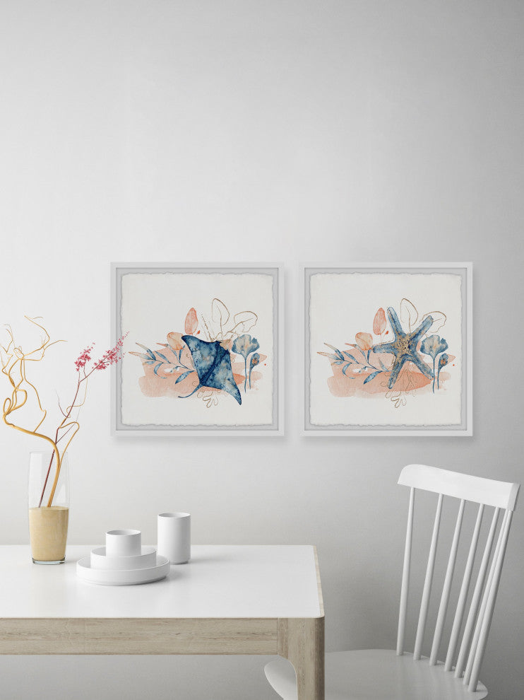 Bottom Dwellers Diptych, 2-Piece Set, 18x18 Panels