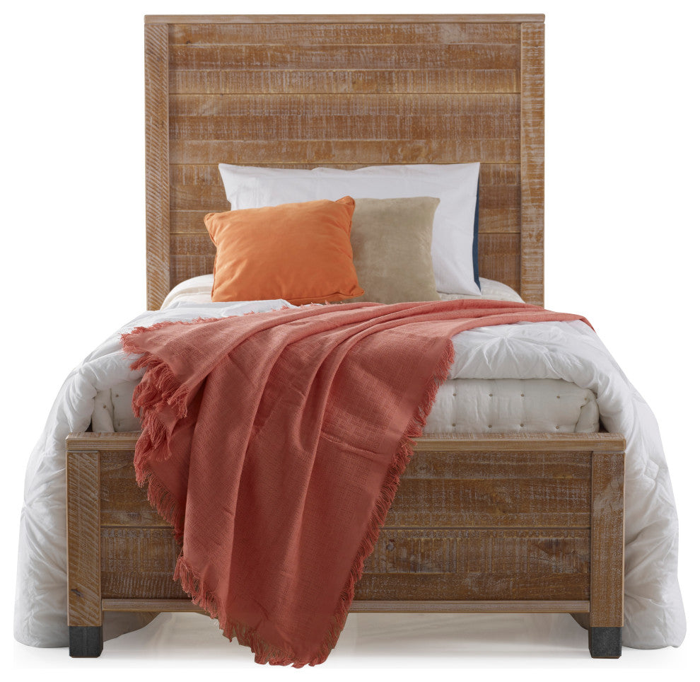 Baja Platform Bed, Barnwood, Twin