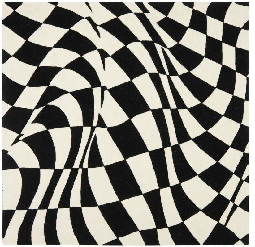 Safavieh Soho Soh763B Geometric Rug, Black/Ivory, 6'0"x6'0" Square