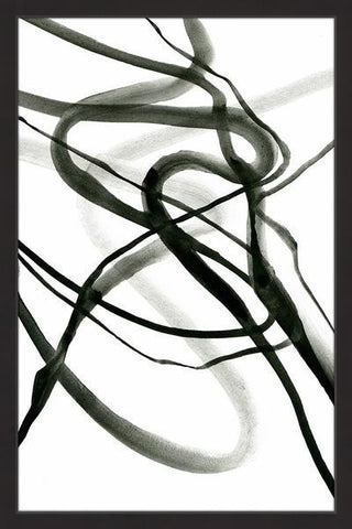 "Black Waves" Framed Painting Print, 24"x36"