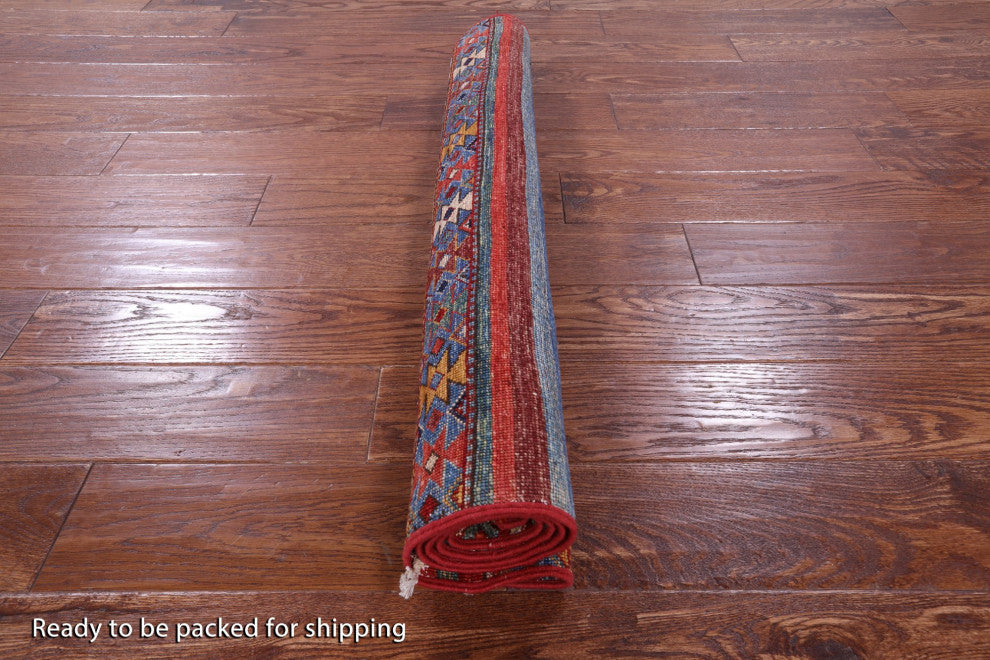 Khorjin Super Kazak Handmade Wool Rug 3' 1" X 5' 2" - Q12692