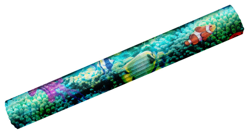 Sea Creatures PVC Bathroom Mat, Blue, 26" x 39", Covers 6.9 sq ft