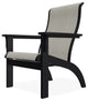 Adirondack Sling Outdoor Adirondack Armchair, Ella/Black