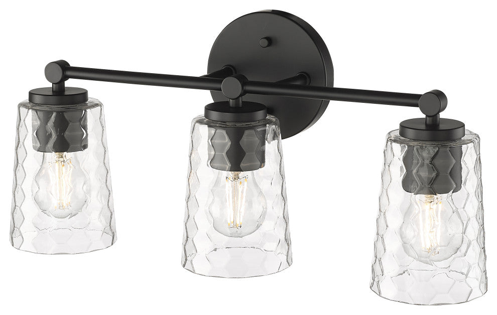 3 Light 20 in. Matte Black Vanity Light