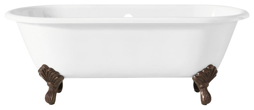 Cheviot Products Regal Cast Iron Tub With Continuous Rolled Rim and Shaughnessy