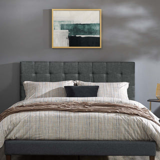 Paisley Tufted Full / Queen Upholstered Linen Fabric Headboard by Modway