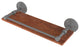 Que New 16" Solid Wood Shelf with Gallery Rail, Matte Gray